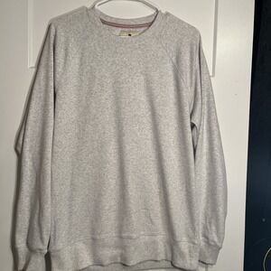 The Normal Brand Men’s Crew Neck Sweatshirt Size Medium Heathered White